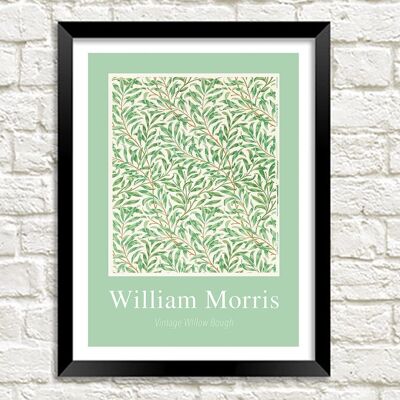 WILLIAM MORRIS ART PRINT : Oeuvre de conception de motif Vintage Willow Bough - 24 x 36"