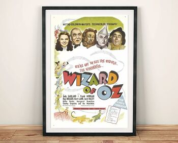 WIZARD OF OZ POSTER : Impression d'art promotionnelle de film de cinéma, vert - 5 x 7"