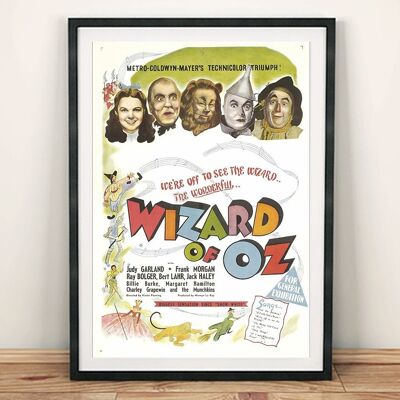 WIZARD OF OZ POSTER: Cinema Movie Promotional Art Print, Green - 24 x 36"