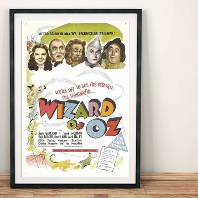 WIZARD OF OZ POSTER: Cinema Movie Promotional Art Print, Green - 24 x 36"