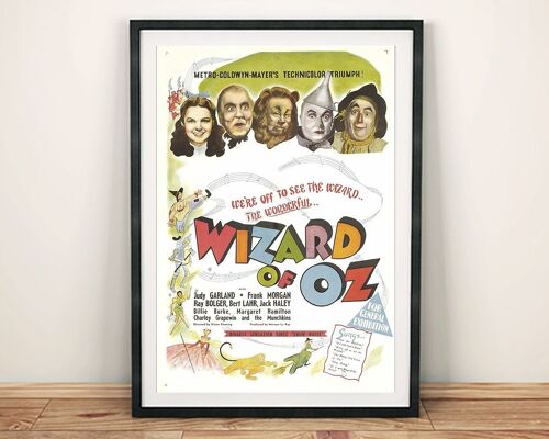 WIZARD OF OZ POSTER: Cinema Movie Promotional Art Print, Green - 16 x 24"