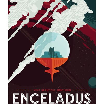 Poster 50x70 NASA Enceladus