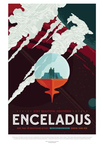 Poster 50x70 NASA Enceladus 1