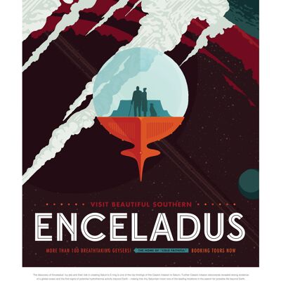 Poster 50x70 NASA Enceladus