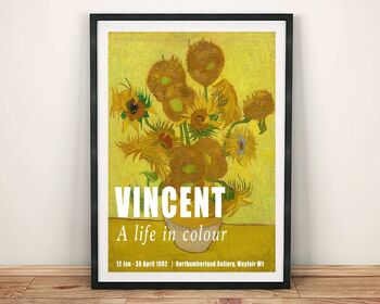 AFFICHE VAN GOGH : Impression de l'exposition de la galerie Vincent Tournesols - 7 x 5"