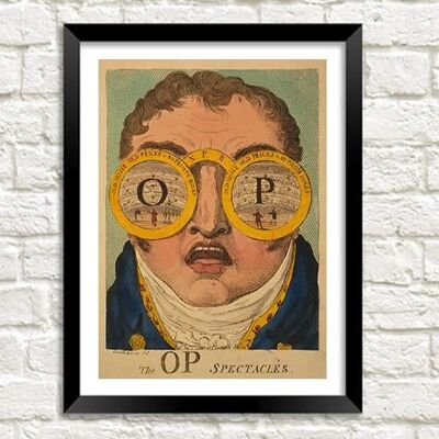 SPECTACLES ART PRINT: Anuncio de gafas Op Vintage - A5