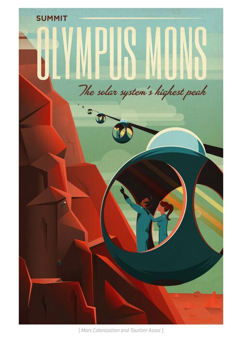 Poster 50x70 Space X Olympus Mons