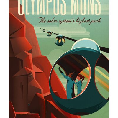 Poster 50x70 Space X Olympus Mons