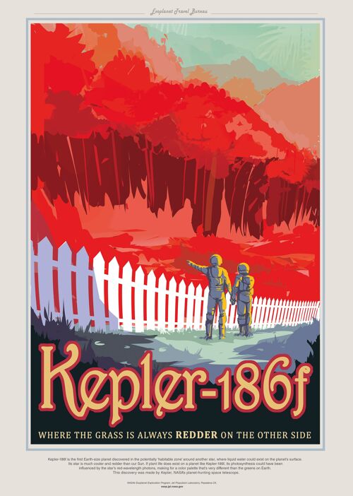 Poster 50x70 NASA Kepler 186f