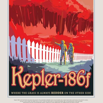 Poster 50x70 NASA Kepler 186f