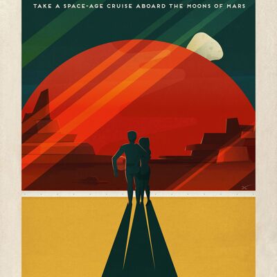 Poster 50x70 Space X Phobos & Deimos