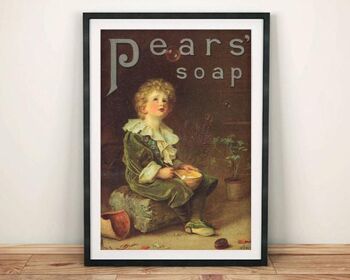 POIRES SOAP AFFICHE : Vintage Washing Advert Art Print - A4