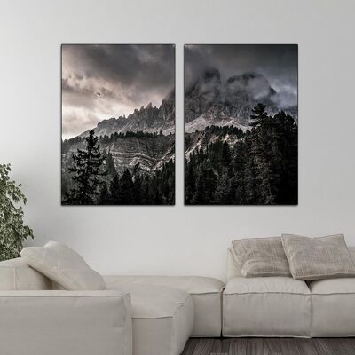 MOUNTAIN LANDSCAPE PRINTS: Photo Art Posters - A4 pair