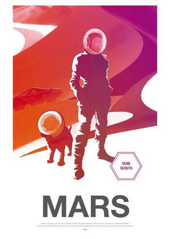Poster 50x70 NASA Mars Dune Scouts 1