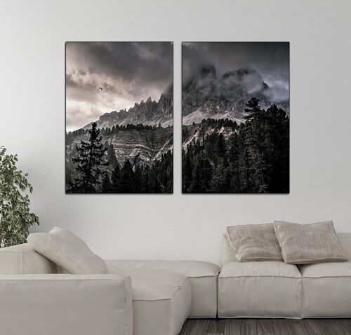 MOUNTAIN LANDSCAPE PRINTS: Photo Art Posters - A3 pair