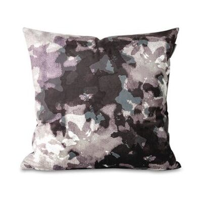 Camouflage Velvet Cushion - Plum 47x47 cm