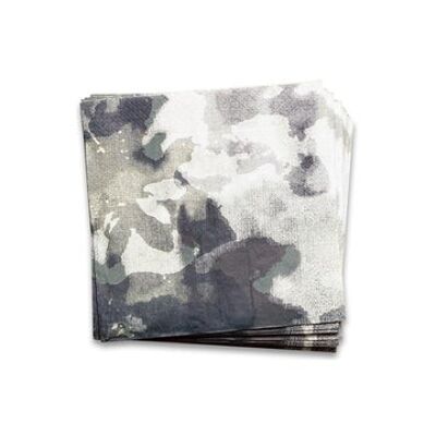 Papierservietten Camouflage - Fast schwarz