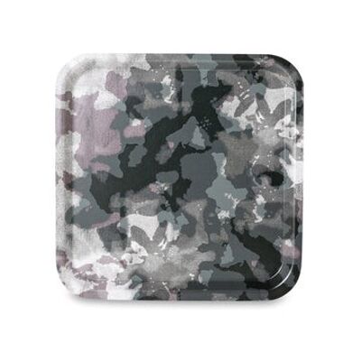 Camouflage Tablett - Grau-Grün 32x32 cm