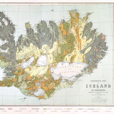 Poster 50x70 Islanda Geologia