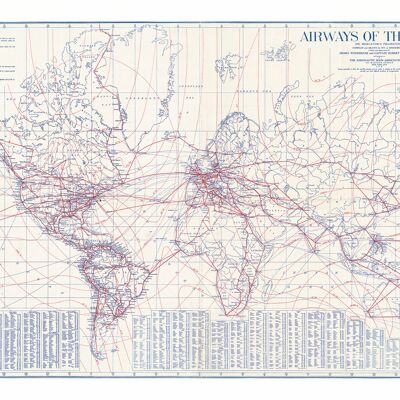 Poster 50x70 Airways of the World