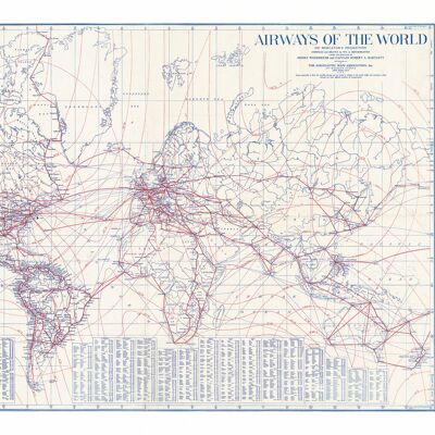 Póster 50x70 Airways of the World