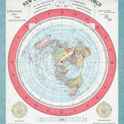 Póster 50x70 Flat Earth