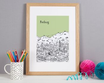 Affiche Freiburg personnalisée - A4 (21x30cm) - Sans cadre - 1 - Melon 5