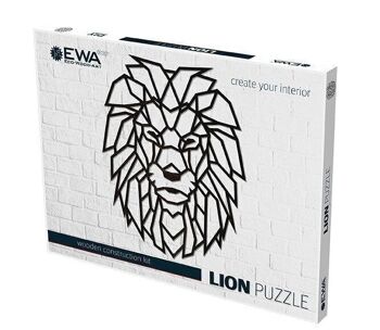 Diy - puzzle d'intérieur lion face 4
