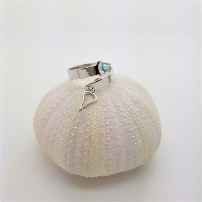 CHARM RING - RHODIUM-PLATED