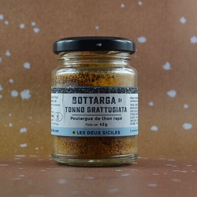 Gesalzener und geriebener Thunfisch Bottarga