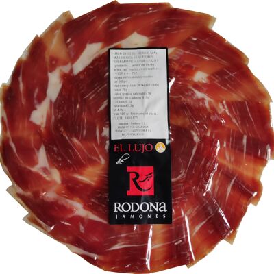 1 kg of Iberian cebo ham 50% Iberian breed cut with a knife