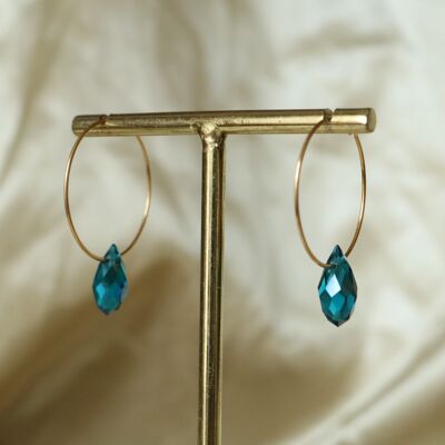 Berline blue hoop earrings