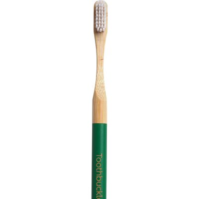 Cepillo de dientes de bambú vegano totalmente reciclable (verde)