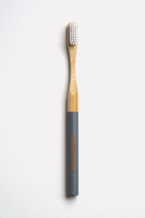 Fully Recycable Vegan Bamboo Toothbrush (Grey)