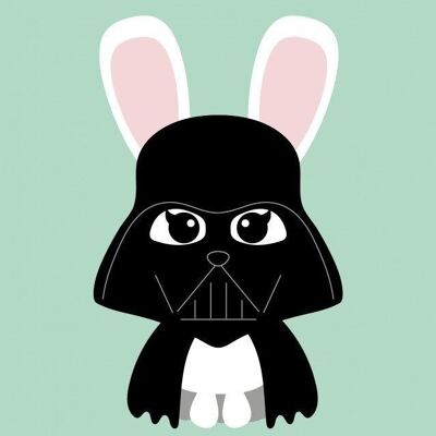 Cartolina d'auguri di Star Wars con il coniglietto Darth