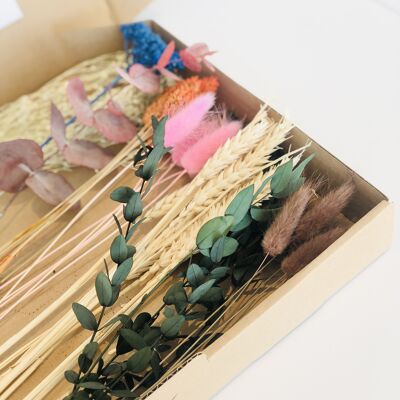 Kit DIY Bouquet de fleurs sechées coloré