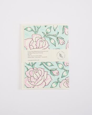 Carte de vœux imprimée à la main - GC Jaipur Rose Blush 2