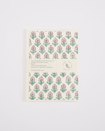 Carte de vœux imprimée à la main - GC Tulip Bud Blush 2