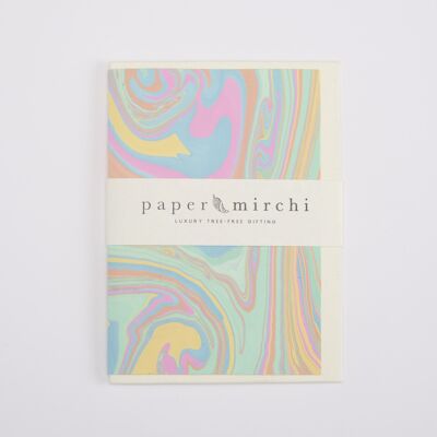 Hand Marbled Greeting Card - GC Free Spirit Pastel Punch