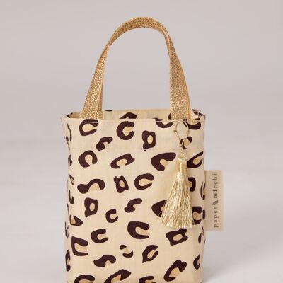 Fabric Gift Bags Tote Style -  Safari (Small)