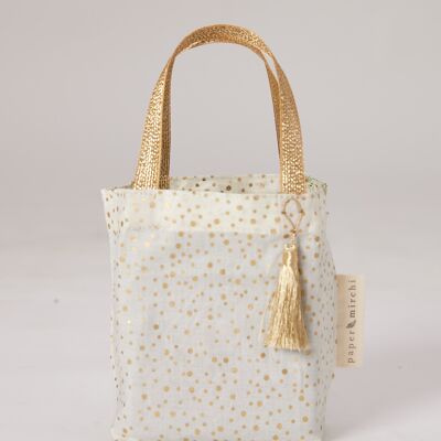 Bolsas de regalo de tela estilo tote - Confeti de vainilla (pequeño)