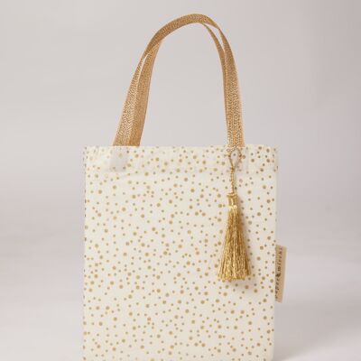 Bolsas de regalo de tela estilo tote - Confeti de vainilla (mediano)