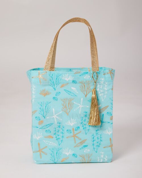 Fabric Gift Bags Tote Style -  Marine (Medium)