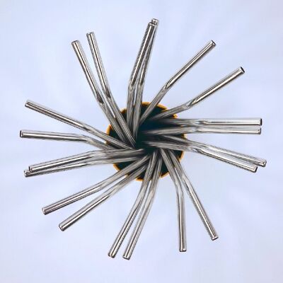 Curved stainless steel straw - loose