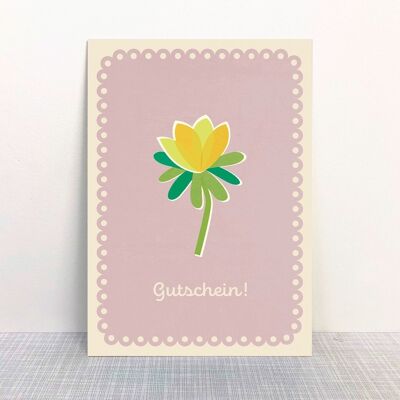 Carte postale "Bon !" fleur