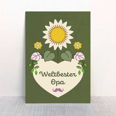 Postkarte "Weltbester Opa"