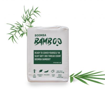 Sábana bajera Boomba Basic 100% bambú para cubrecolchón 140x200 blanco