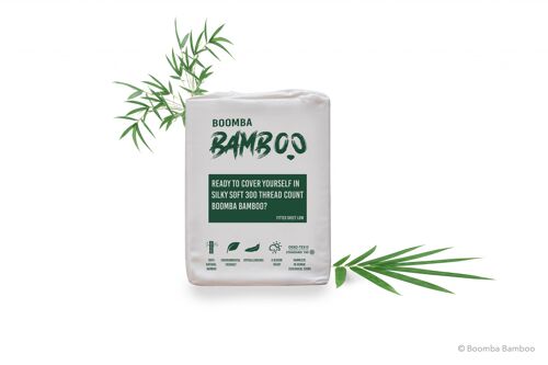 Boomba Basic hoeslaken 100% bamboe voor topdekmatras 160x200 wit