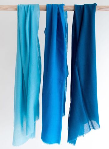 Echarpe laine / Couleurs - bleu clair 3