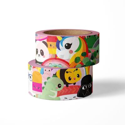 Washi Tape Studio Inktvis mit Tieren und weiteren niedlichen Charakteren